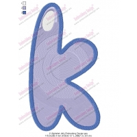 K Alphabet Jelly Embroidery Design